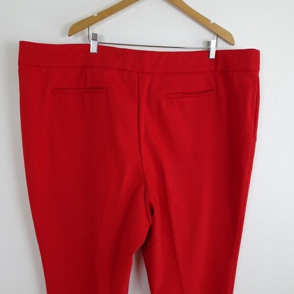 Michael Kors Cropped Pants Women's Plus Size 24W Red Stretch - Picture 4 of 6